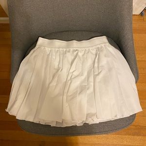 basic white pleated athletic tennis skort XS NWOT
